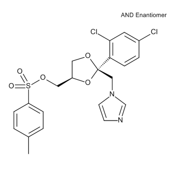 Cis-2-(2,4-dichlorophenyl)-2-(1H-imidazol-1yl-methyl)-4-(p-toluensulfonyl) oxymethyl-1,3-dioxolane Cis-2-(2,4-dichlorophenyl)-2-(1H-imidazol-1yl-methyl)-4-(p-toluensulfonyl) oxymethyl-1,3-dioxolane
