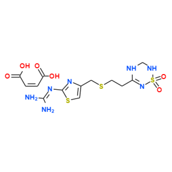2-(4-(((2-(1,1-dioxido-3,4-dihydro-2H-1,2,4,6-thiatriazin-5- yl)ethyl)sulfanyl)methyl)-1,3-thiazol-2-yl)guanidine maleate