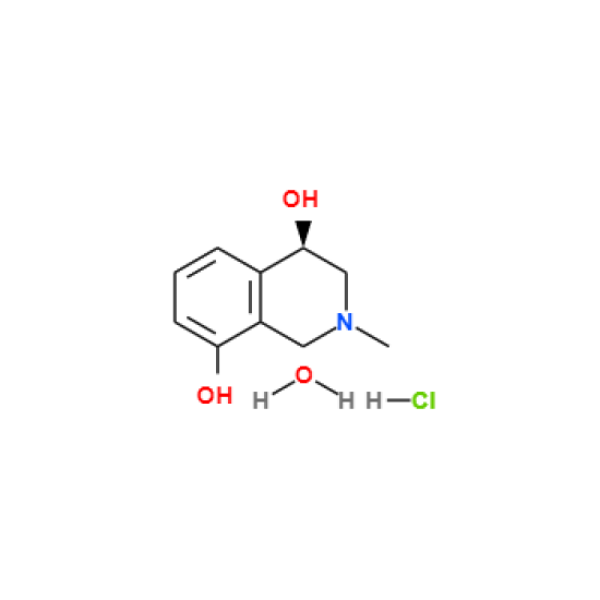 (4R)-4,8-dihydroxy-N-methyl-1,2,3,4-tetrahydroisoquinoline hydrochloride monohydrate