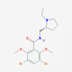 3,5-dibromo-N-[[(2R)-1-ethylpyrrolidin-2-yl]methyl]-2,6-dimethoxybenzamide